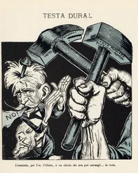 Recusa do Presidente do Conselho de Ministros italiano em aceitar a amnistia para os condenados por crimes políticos em 1898 (litografia)