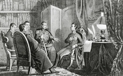 O Príncipe Charles Albert de Carignano (1798-1849) promete o seu apoio aos conspiradores liberais, 6 de Março