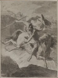 Morte de Marcus Curtius, 1799.