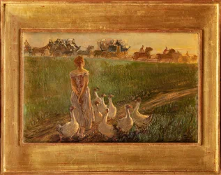 Guardador de gansos (óleo sobre tela)