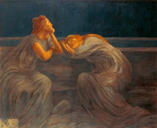 Noturno, 1908, de Gaetano Previati (1852–1920).