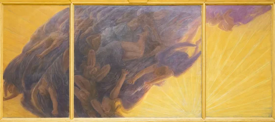 The Fall of the Angels, c. 1913, Gaetano Previati (óleo sobre tela)
