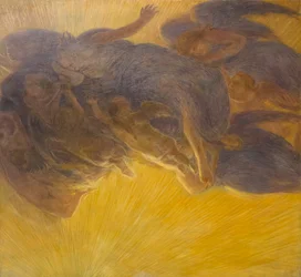 A criação da luz, c. 1913, Gaetano Previati (óleo sobre tela)