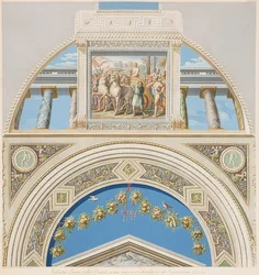 Moldura e campo abobadado com Triumph Davids. 1774