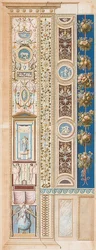 Pilaster Loggia IV (ornamento no qual se senta sob o gênio da glória)