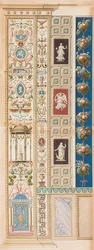 Pilaster Loggia XIII (decoração com um templo de Diana no meio)