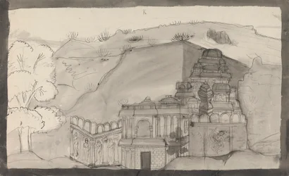 Interior de um Templo das Grutas de Ellora