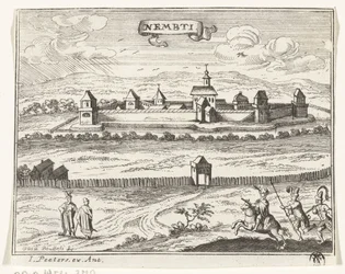 Vista de Lenti
Ilustrações topográficas da Áustria, da Hungria e dos Balcãs (título da série)
Korte beschryvinghe, en aen-wysinghe der plaetsen in desen boeck, met hunnen teghen woordighen standt, pertinente uyt-ghebeldt, in Oostenryck (série