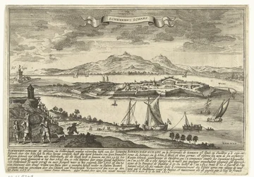 Vista de Schenkenschans
Cidades e povoações na República dos Países Baixos (título da série)
Thooneel der Steden ende Sterckten van 