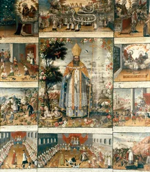Altarpe da vida de São Nicolau de Myra ou Bari (270-345)