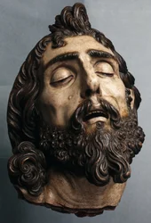 Cabeça de João Batista (madeira pintada)