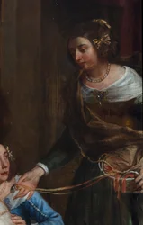 A arquiduquesa Isabel de Espanha, que entrega as suas jóias à Basílica de São Martinho em Halle