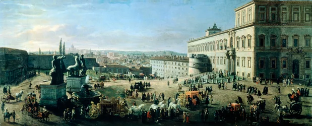 Praça e Palácio do Monte Cavallo (óleo sobre tela)
