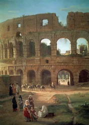 O Coliseu de Gaspar van Wittel (1652 ou 1653-1736) , detalhe