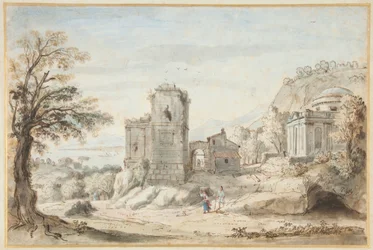 Paisagem com ruínas e um templo, 1716