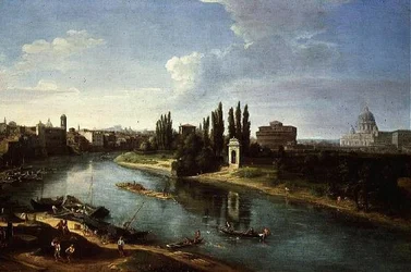 Vista do rio Tibre em Roma, do norte (par de 68187)