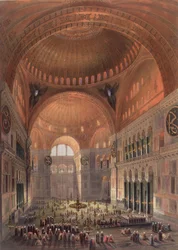 Interior de Haghia Sophia, Constantinopla, pub. 1852