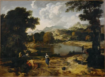 Paisagem heróica com figuras (pintura sobre tela)