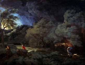 Paisagem tempestuosa (óleo sobre tela)