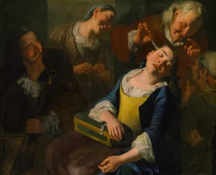 Provocando uma menina adormecida, ca. 1760.