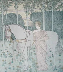Nausicaa, ilustração do Livro 6 da Odisséia, traduzido por Lecomte de l