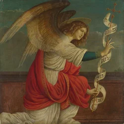 Painel do arcanjo Gabriel de um retábulo: A Anunciação, antes de 1511