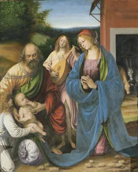 Detalhe da Natividade e Última Ceia, Polyptic, 1511 (detalhe de 3704244)