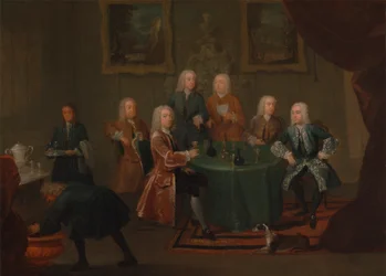 Os Irmãos Clarke com Outros Cavalheiros Tomando Vinho