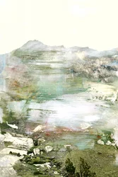 Paisagem montanhosa etérea