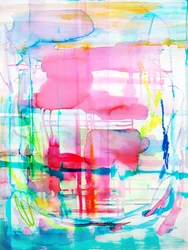Abstrato em aquarela vibrante