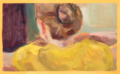 Saltitão Amarelo (óleo sobre papel)