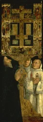 Cardeal Bessarion com o Relicário de Bessarion, c.1472-3 (têmpera sobre madeira)