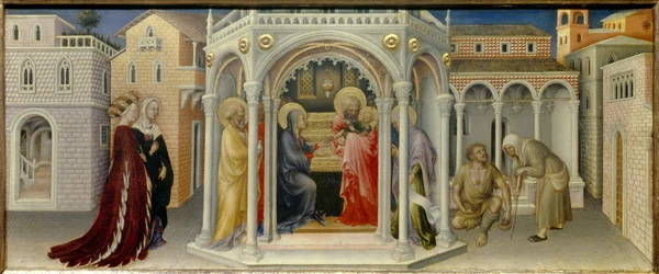 Apresentação no Templo Pintura em Madeira por Gentile da Fabriano (1370-1427) 1423 Sol. 0,26x0,66 m