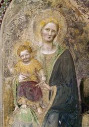 Virgem e Criança Detalhe (Fresco