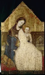 Virgem com criança (tempera no painel