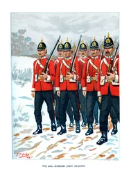 69th Infantaria leve de Durham, c1890.