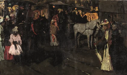 Um domingo à noite na Barragem, Amesterdão, c.1895 (óleo sobre tela)