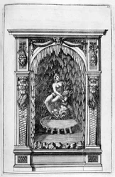 Fonte, design da gruta, 1664.