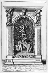 Fonte, design da gruta, 1664.