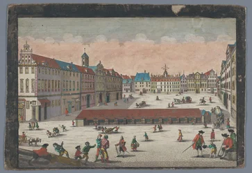 Vista da Praça de Saltz em Wroclaw vista do lado sul
Der Saltz Ring, oder Plaz in Breslau gegen Mittag anzusehen (título sobre o objecto)