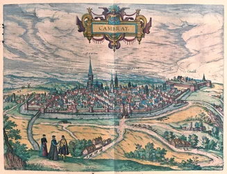 Cambrai, França - em "Civitates Orbis Terrarum" de Georg Braun, Colónia 1617