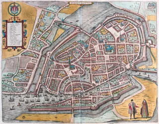 Hamburgo, Alemanha - em "Civitates Orbis Terrarum" de Georg Braun, Colónia 1617