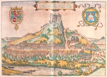 Capa dura, Segeberg, Alemanha - em "Civitates Orbis Terrarum" de Georg Braun, Colónia 1617