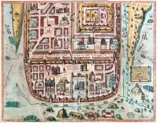 Jerusalém, Israel - em "Civitates Orbis Terrarum" de Georg Braun, Colónia 1617