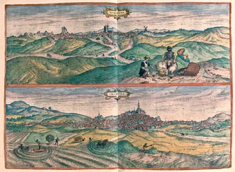 Marchena - Osuna, Catalunha, Espanha - em "Civitates Orbis Terrarum" de Georg Braun, Colónia 1617
