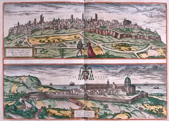 Orvieto - Santuário de Loreto, Itália - em "Civitates Orbis Terrarum" de Georg Braun, Colónia 1617