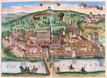 Przemysl, Polónia - em "Civitates Orbis Terrarum" de Georg Braun, Colónia 1617