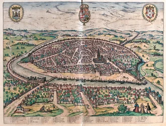 Sevilha, Espanha - em "Civitates Orbis Terrarum" de Georg Braun, Colónia 1617