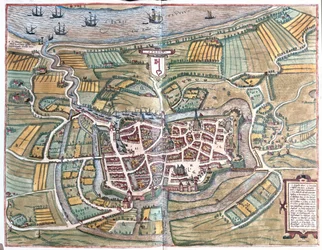Staden, Alemanha - em "Civitates Orbis Terrarum" de Georg Braun, Colónia 1617