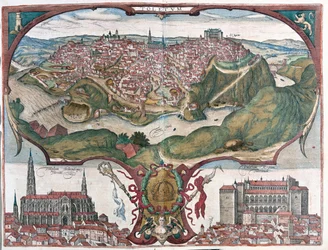 Toledo, Espanha - em "Civitates Orbis Terrarum" de Georg Braun, Colónia 1617